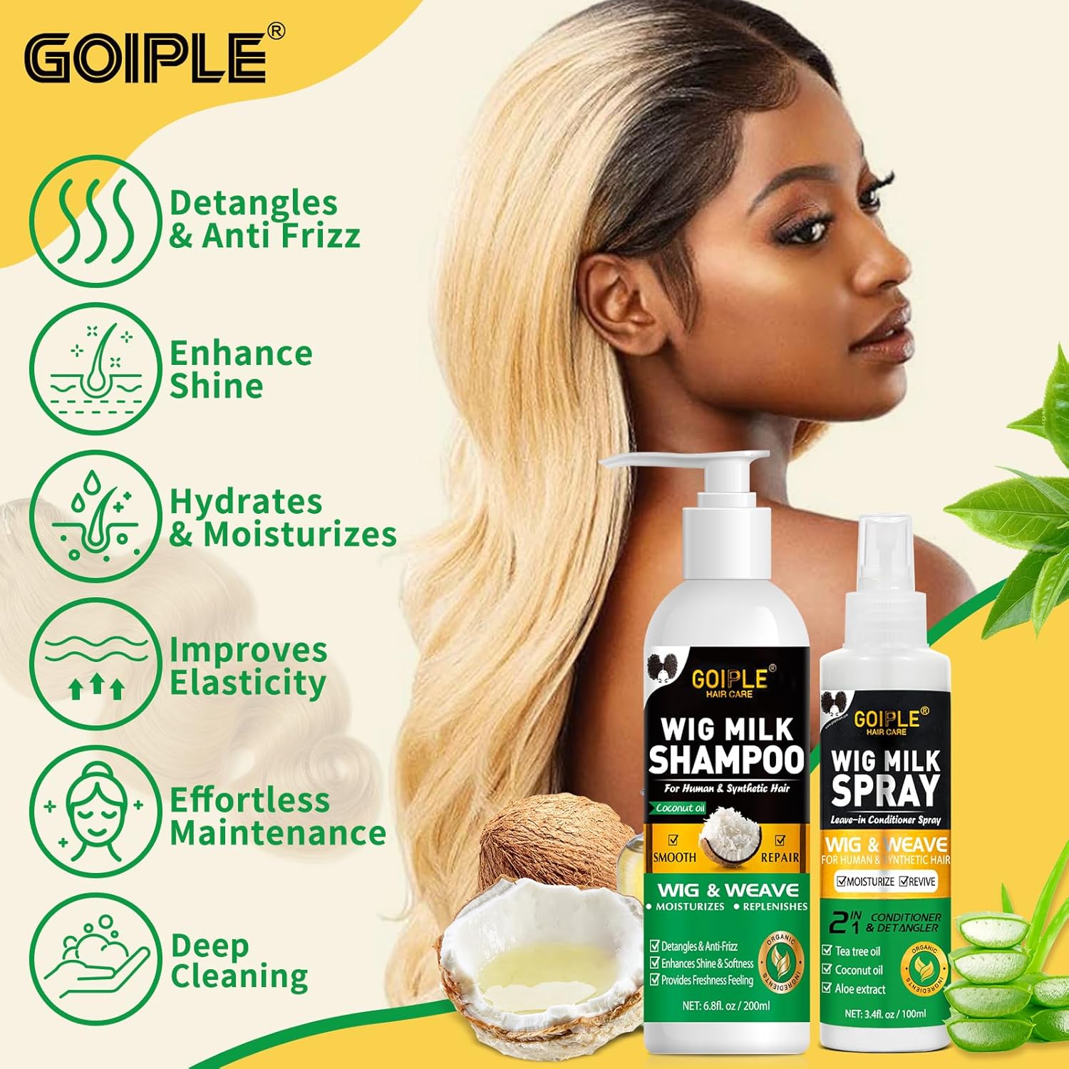 GOIPLE 3 in 1 Wig Care Kit wit - огляд і ціна Hair Care Products